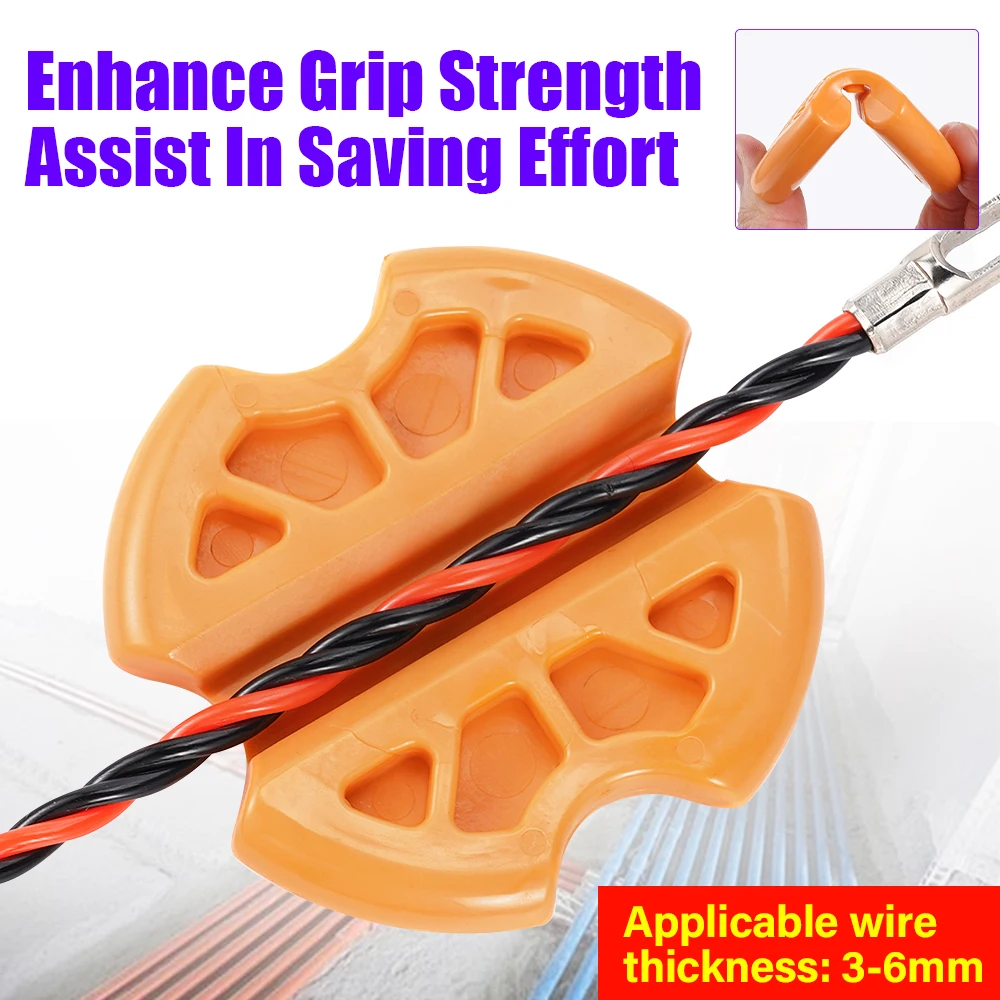 Cable Puller 3-6mm Electrician Threading Aid Non-slip Cable Puller Auxiliary Device Wire Puller Fish Tape Leader Cable Rod Push Pull Tool