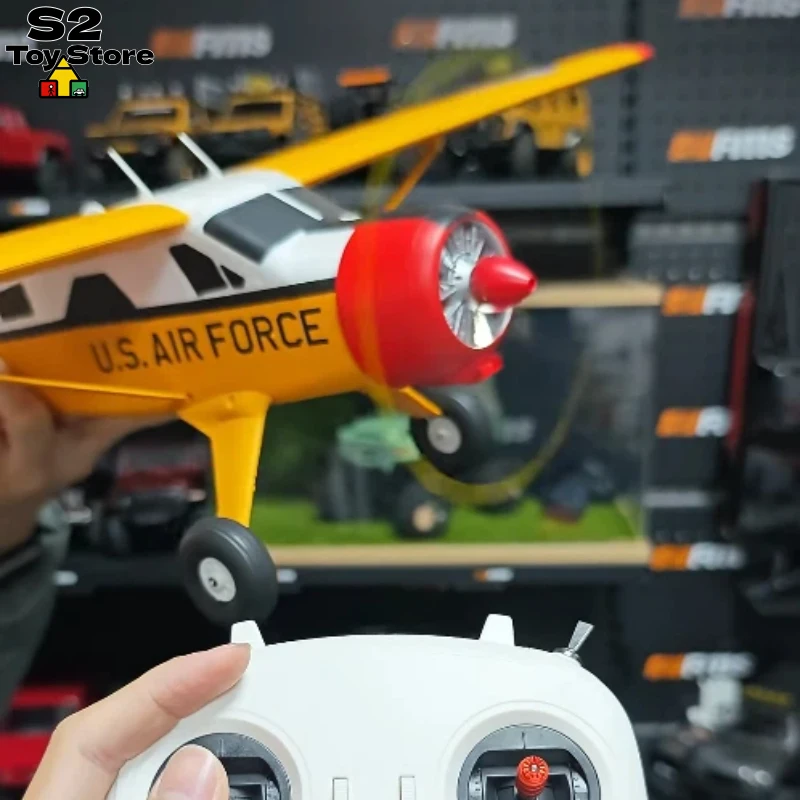 FMS 800mm 비버 RC 비행기 초보자용 트레이너 비행기, 높은 날개로 쉽게 조종 가능하고 안정적인 전동 키트, 남자아이 선물
