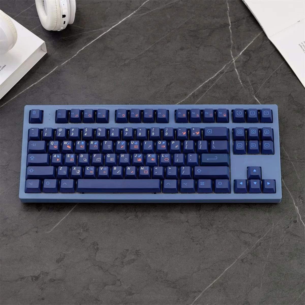 Gmk ps Programador Keycaps Pbt Dye Sublimation Key Caps Cherry Perfil Keycap 61 64 68 84 87 96 980 129 Chaves Set - Imagem 3