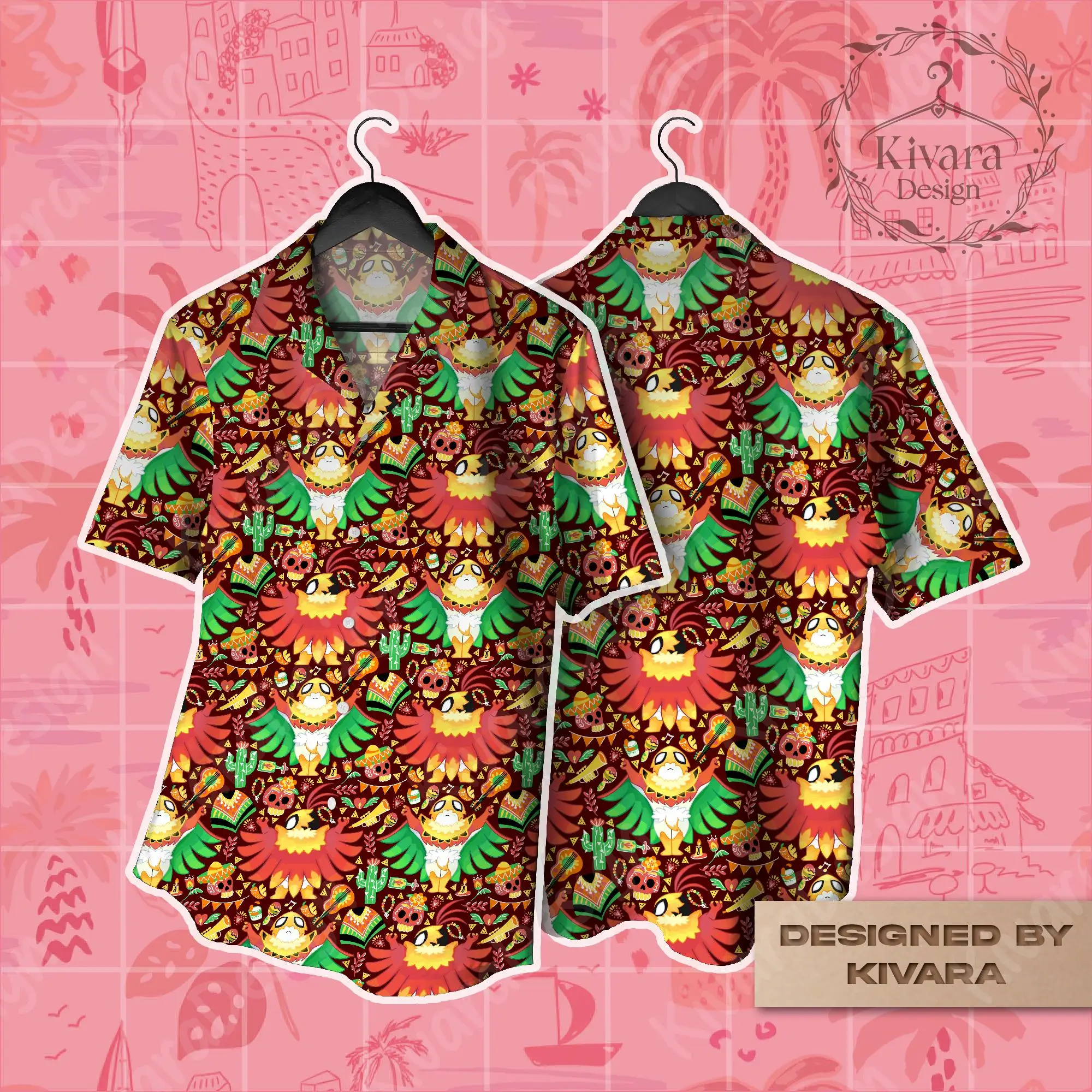 Hawlucha Hawaiian Shirt Pokémon Anime Grafik-T-Shirt Sommer Sport Herren T-Shirt Kinderbekleidung T-Shirt Y2k Frau ﻿
