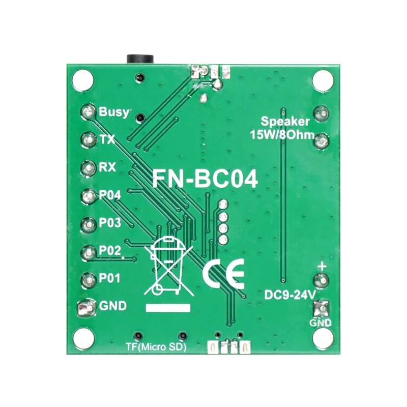 Audio MP3 Player MP3 Speaker Board MP3 Voice Module FN-BC04 Industrial MP3 Sound Module with 15W Amplifier For Industrial Control and Security