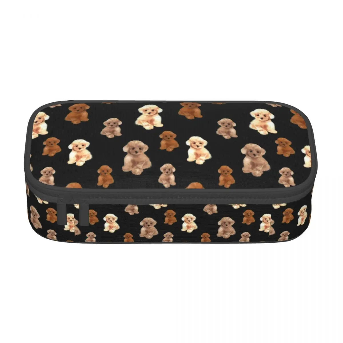 Teacup Poodle Dog Pencil Cases for Girls Boys Large Capacity Pet Lover Pen Box Bag School Accessories