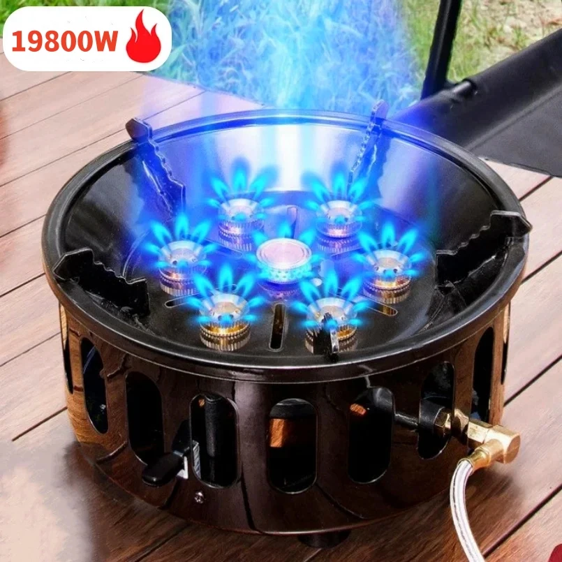 

19800W Strong Fire Power Camping Stove Portable Tourist Gas Burner Windproof Outdoor Stoves Hiking Cooking Barbecue Gas Cooker