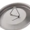 Ultralight Titanium Alloy Mug Lid Camping Water Cup Cover Foldable Handle 6