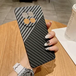 Ultra-Thin Carbon Fiber Stripe Pattern Matte Hard Case for OnePlus Ace5 Pro (Black Silver)