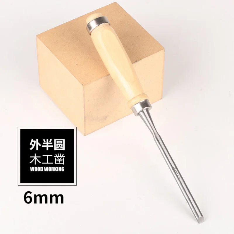 6mm 12mm Half round Wood Chisel Set Chrome Vanadium Steel Carpenter ...