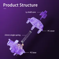 Chosfox Purple Poison V2 Class HP Switch Mechanical Keyboard Beforehand Big Tactile Switch 5Pin Artificial /Pre Lubed Hot Swap 4