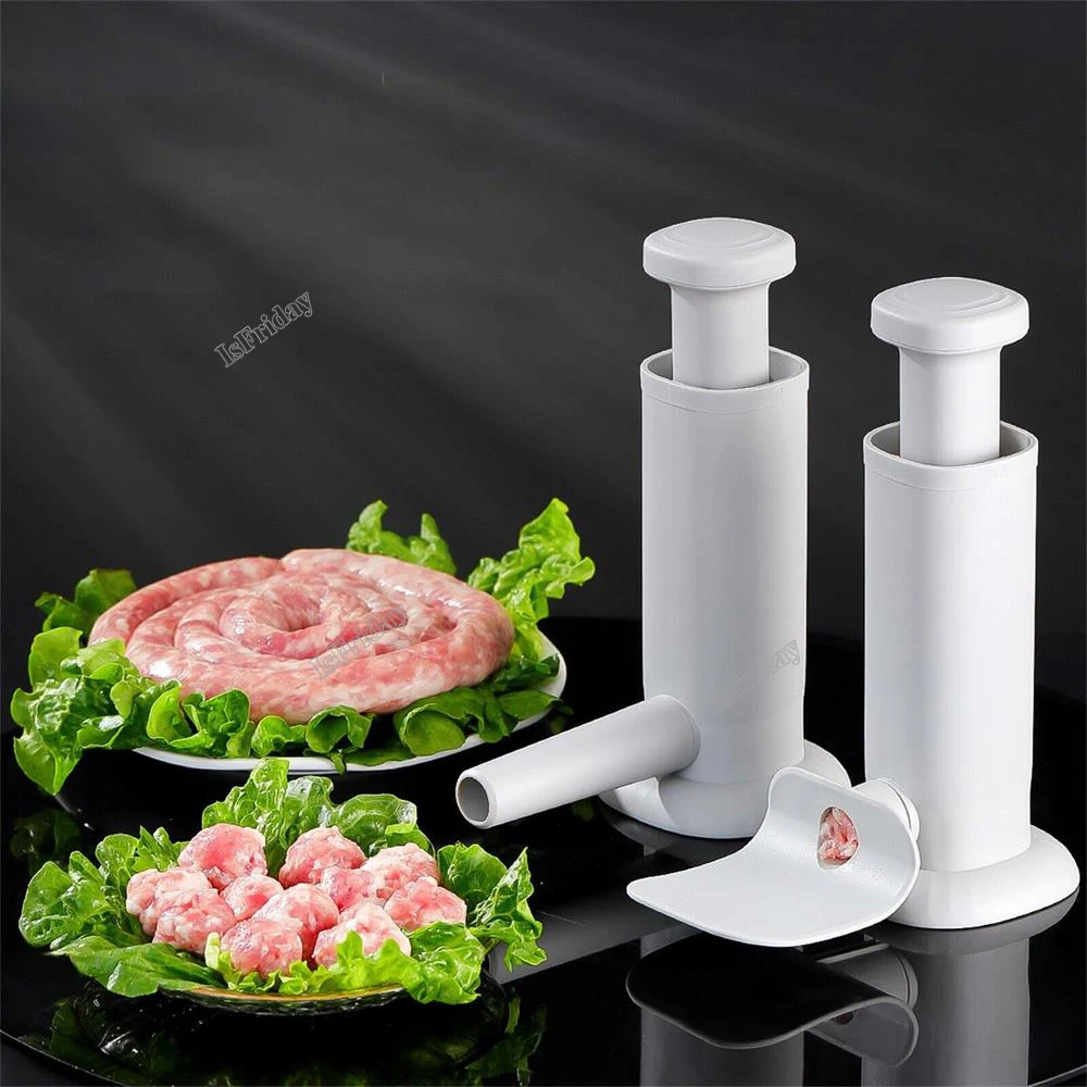 Manual Sausage Filling Machine Meat Stuffer Filler Making Kit Sausage Machine Homemade Meatball Maker Kitchen Tools Supplies sausage stuffer meatball maker
