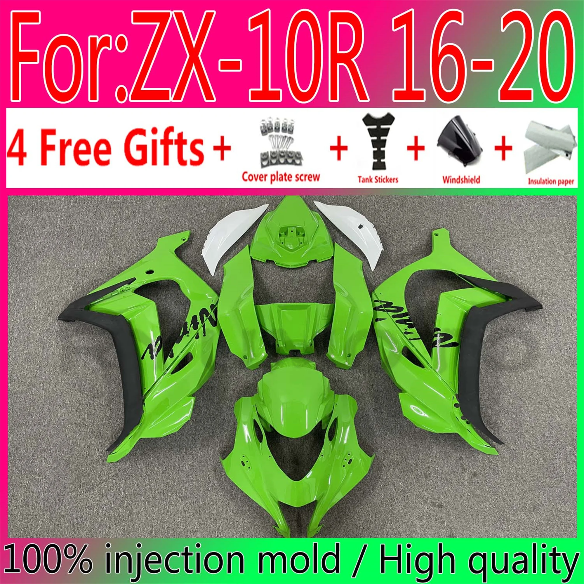 

New Motorcycle Injection Full Fairings For Kawasaki ZX-10R ZX10R 2016 - 2020 16 17 18 19 20 Bodywork Fairing