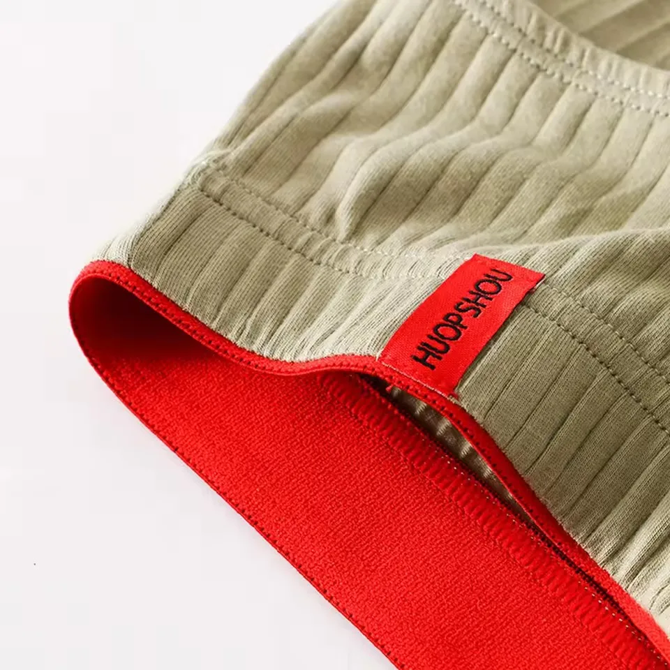 1/3PCS Männer Slips Mittlere Taille Elastische Weiche Atmungsaktive Anti-septische U Konvexen Gestreiften Einfarbig Casual männer Unterhose unterwäsche männer – Detail 14
