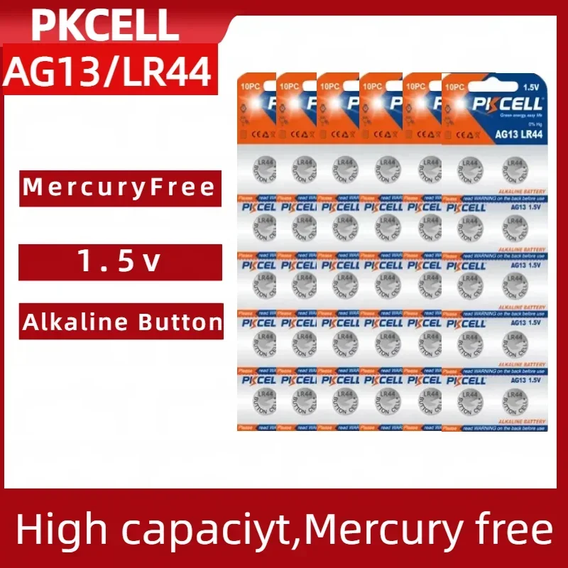 

Alkaline Batteries for Watch Calculator Toy, Remote Button Coin Cell, A76, LR44, AG13, 357, SR1154, LR1154, SR44, 1.5V,10-200Pcs