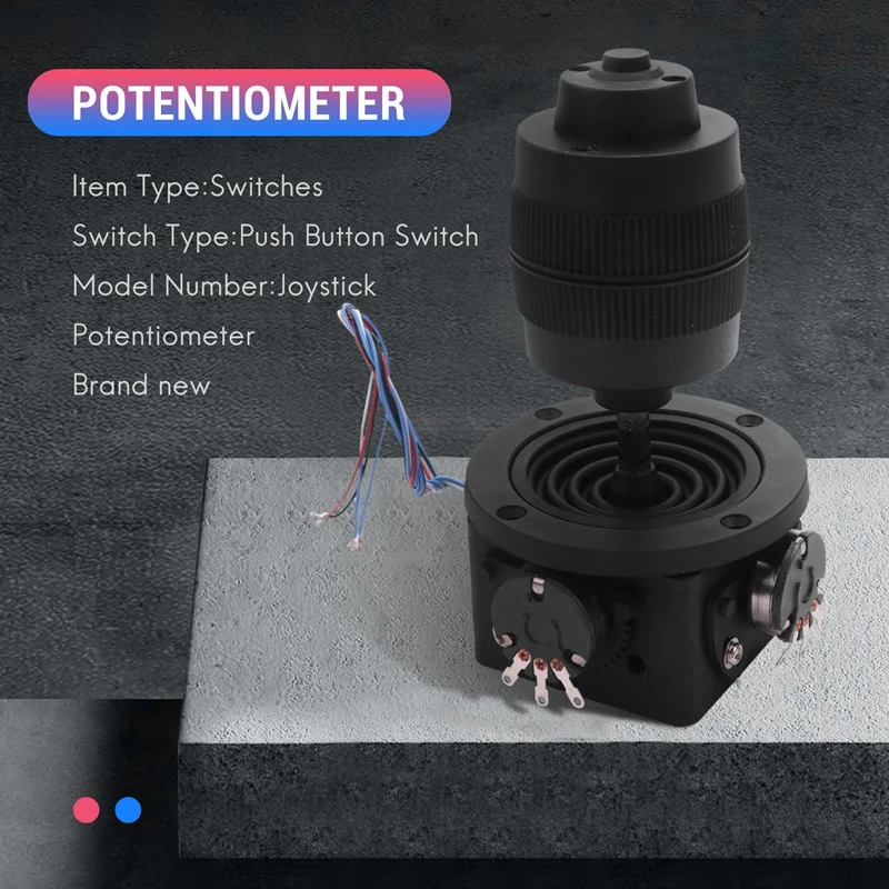Electronic 4-Axis Joystick Potentiometer Button JH-D400B-M4 10K 4D Controller Wire Industrial
