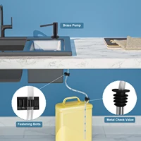 Samodra เครื่องจ่ายสบู่เหลวเหลวพร้อมชุดหลอดขยายหัวปั๊มทองเหลืองสำหรับห้องครัวอ่างล้างจานอุปกรณ์ห้องน้ำ4สี 2