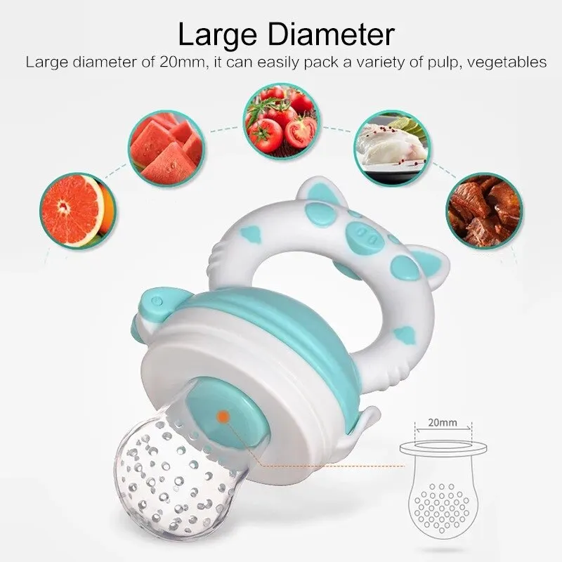 Silicone fruit feeder Silicone Fresh Food Nibbler Baby Feeder Kids Boy Girl Fruit Nipples Feeding Safe Infant Baby Supplies Nipple Soother Bottles