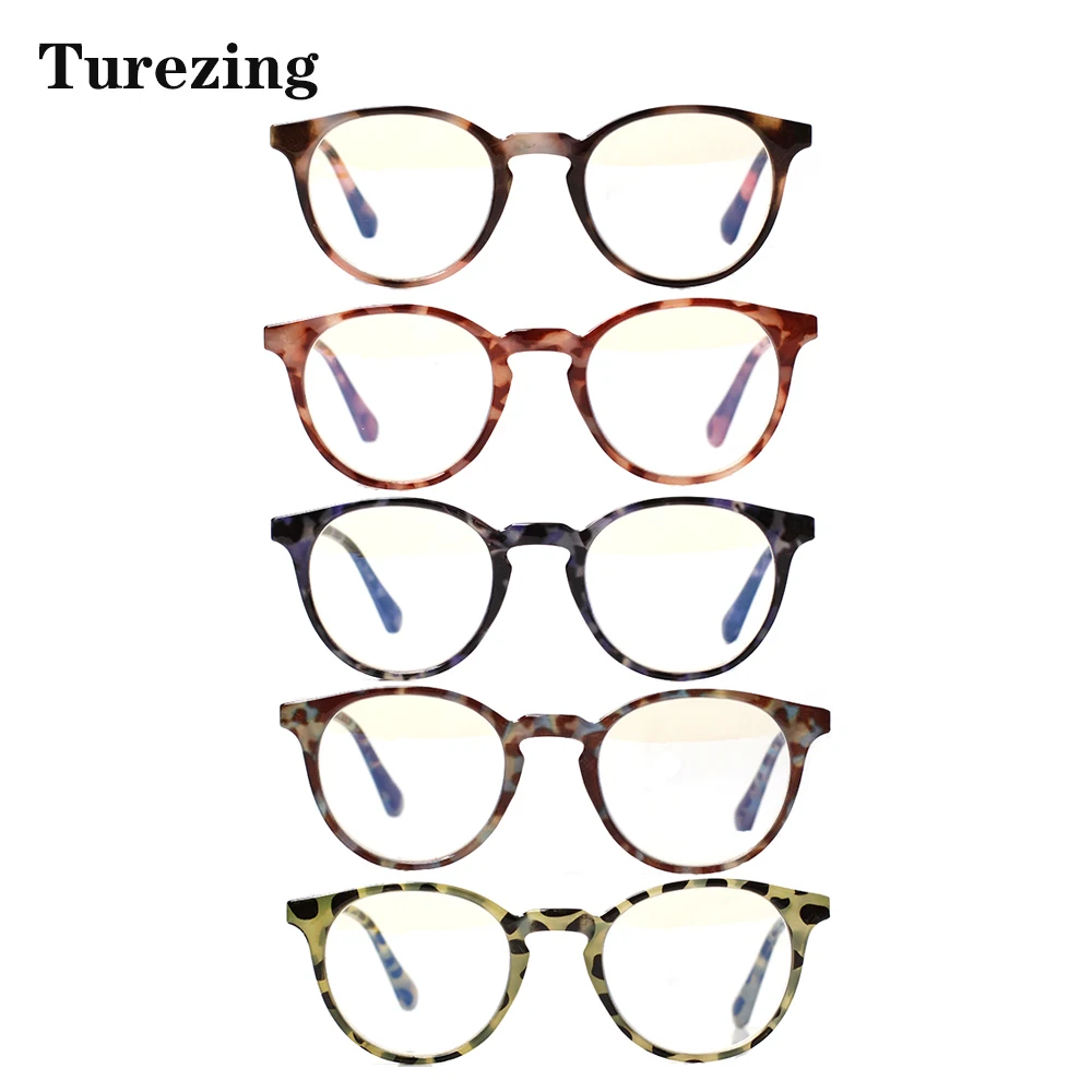 Turezing Reading Glasses Men and Women Blue Light Blocking Fashion Round Print Flower Frame Optical Lenses With Medical Recipe