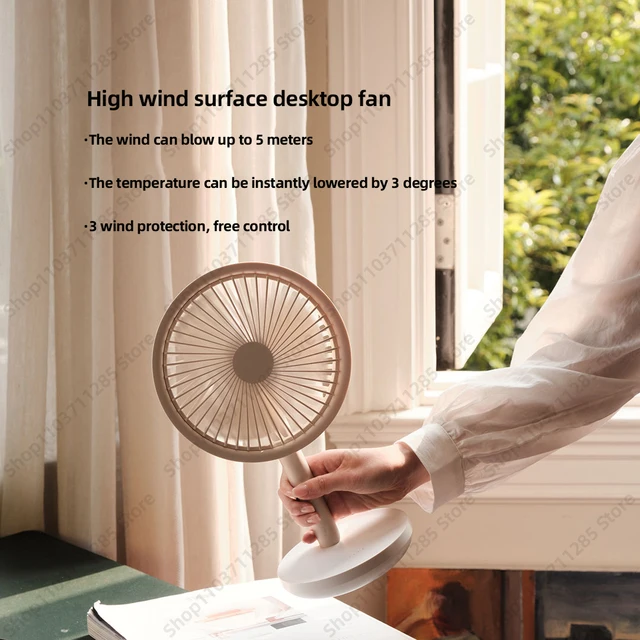 Xiaomi SOLOVE F5 Desktop mini fan Portable Standing fans Type-C usb rechargeable 4000mAh air conditioner table easy to carry 5