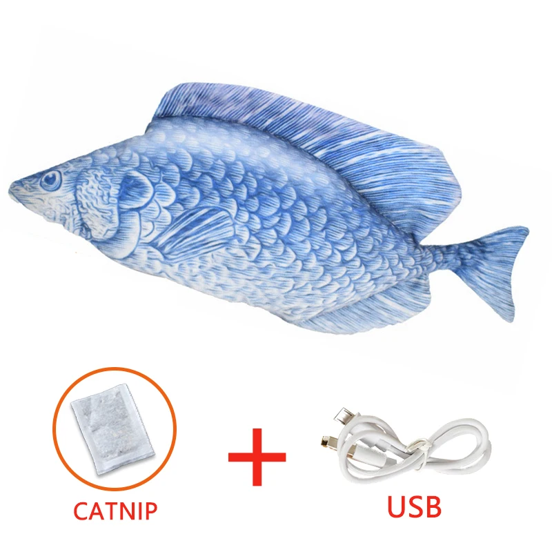 Pet Soft Electronic Fish Shape Cat Toy Electric USB Charging Simulation Fish Toys Funny Cat Chewing Playing Supplies Dropshiping 