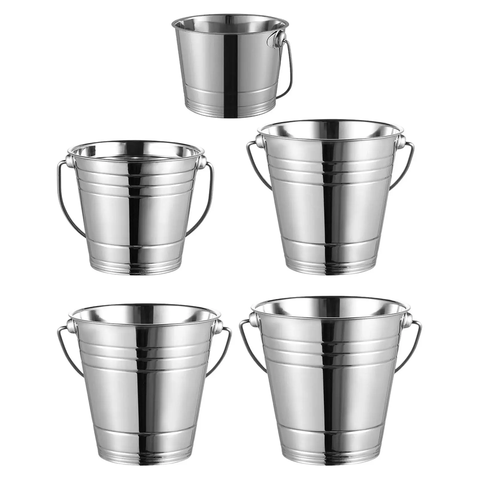 Ice Bucket Heavy Duty French Fries Container Metal Ice Pail for Home Restaurant Summer Vacation Buffet Outdoor Activities