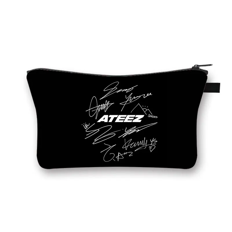 Korean Kpop ATEEZ Cosmetic Case Fellowship Break The Wall Women Makeup Bags Small Clutch Cute Cosmetic Organizer Toiletry Bag 3