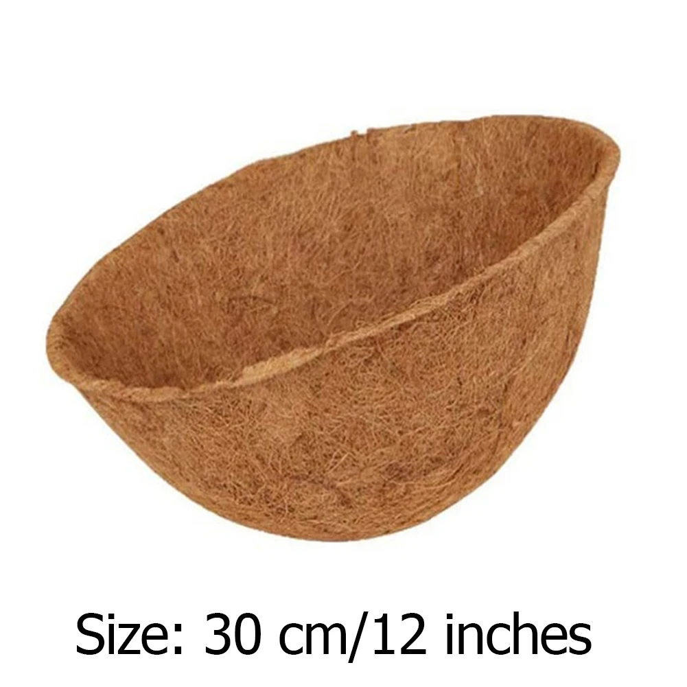 10/12/14in Hanging Coconut Flower Pot Basket Liner Planter Replacement Palm Cushion for Flower Basket And Flowers Pot Decoration