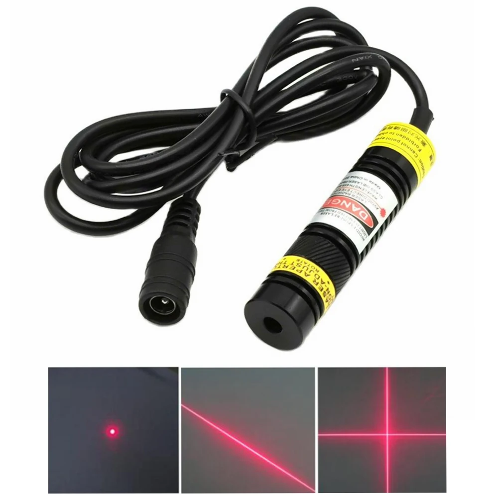Adjustable 648nm 650nm Red Laser Diode Module 50mw 100mw 200mw 5V Power Adapter 16*68mm laser module