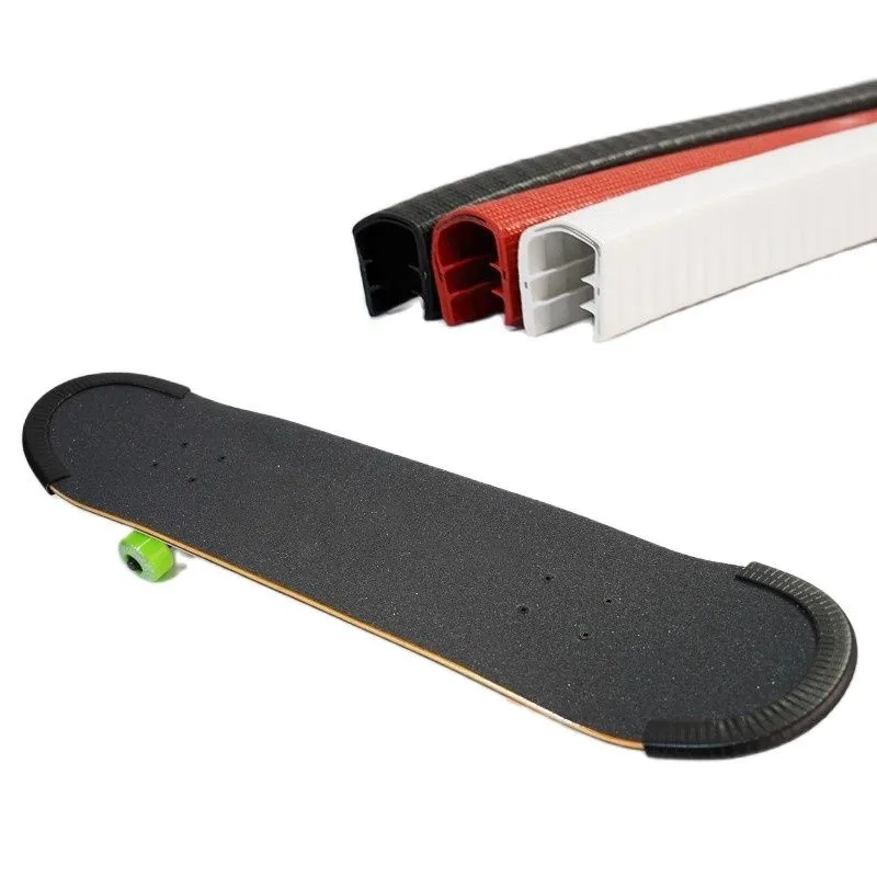 Skateboard Accessories 1Pair Skateboard Bumpers Strip SkateBoarding Anti-collision Protector Rubber Strip Longboard Deck Guards Crash Rubber