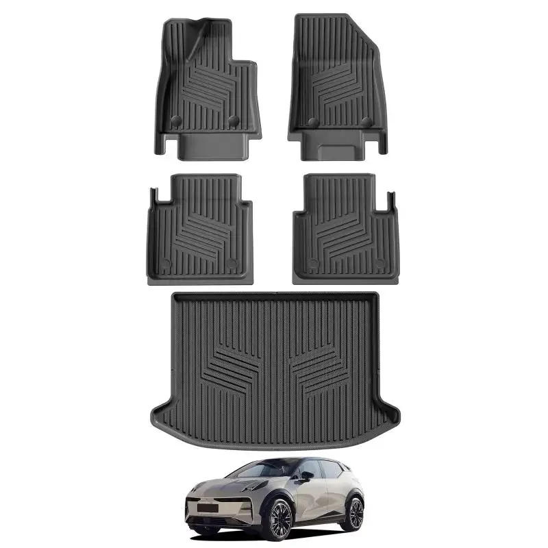 

for ZEEKR X Car Foot Mats Cargo Liner Trunk/Backrest Mat TPE All-Weather Accessiories for 4 Seats