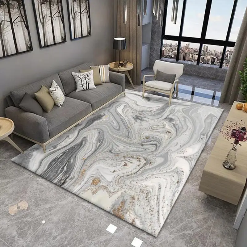 Floor Mat Modern Luxury Living Room Decoration Large Area Carpet Office Lounge Rug Abstract Rugs for Bedroom Home Decor Non-slip Floor Mat