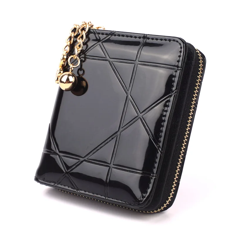 Hot Coin Purse Short 3 Folding Small Wallet Women Credit Card Holder Case Lady Patent Leather Money Bag Cute |