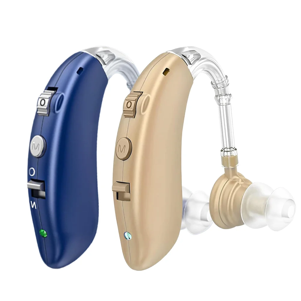 Elderly rechargeable hearing aid noise reduction function hearing loss sound amplifier volume control