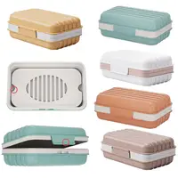 Portable Soap Box Leak Proof Soap Case Dishes Soap Drain Sealed Easy Storage To Carry Holder Box Box Soap Bathroom O6X3 2