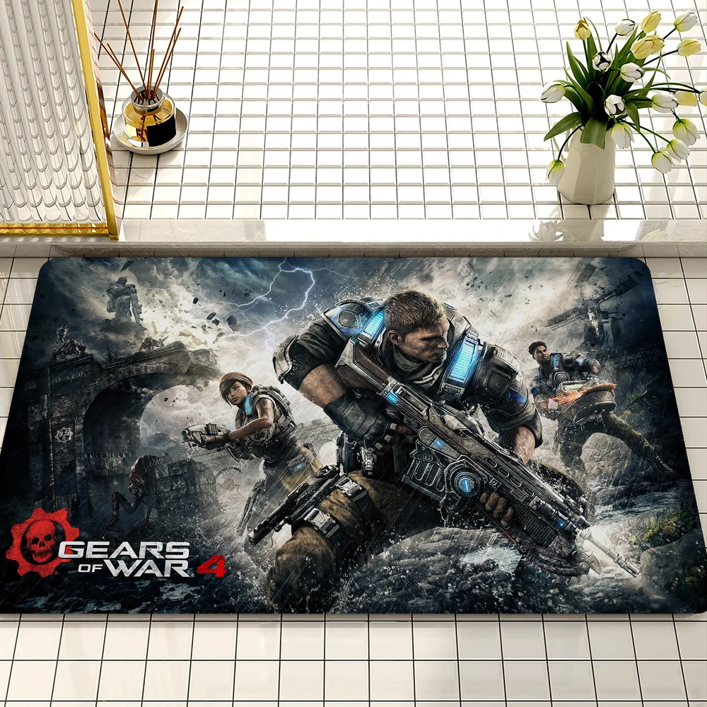 G-Gears Of-War 룸 매트, 레트로 다중 선택, 거실 주방 러그, 미끄럼 방지 웰컴 러그