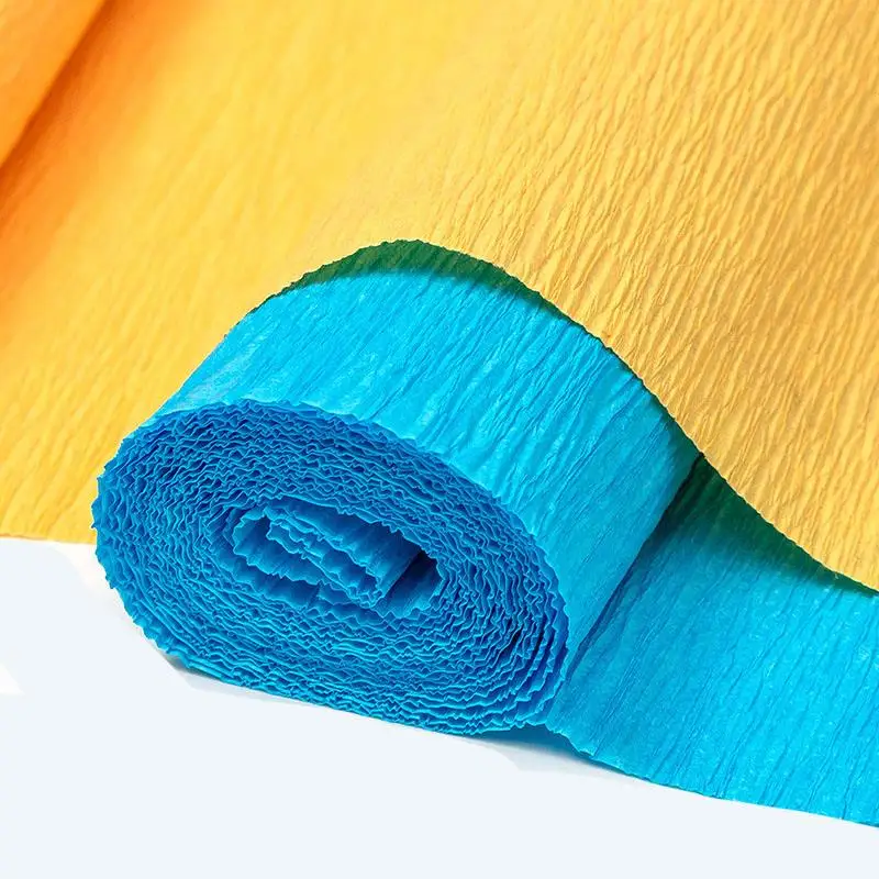 250*50cm Crinkled Crepe Paper Flower Wrapping Craft DIY Paper Streamer Scrapbooking Origami Party Decoration Packing Material - 2