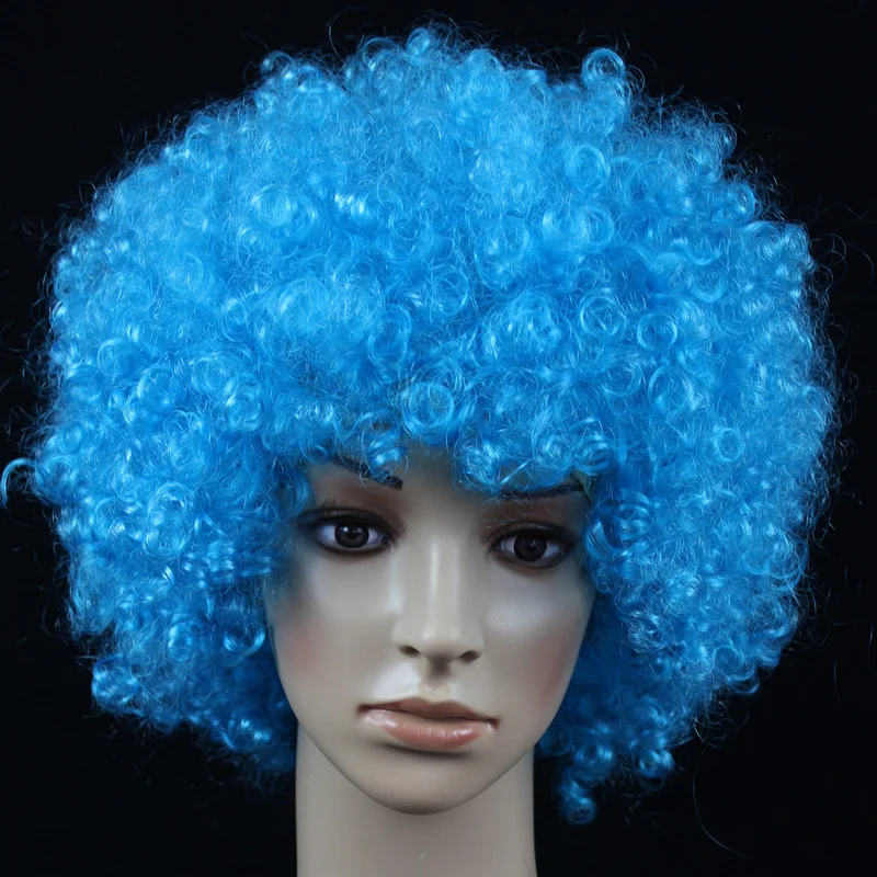 Funny Fluffy Wavy Curly Clown Wig Explosive Head Wig for Disco Birthday Party Christmas Halloween Dress Performance Decor Prop,synthetic wigs