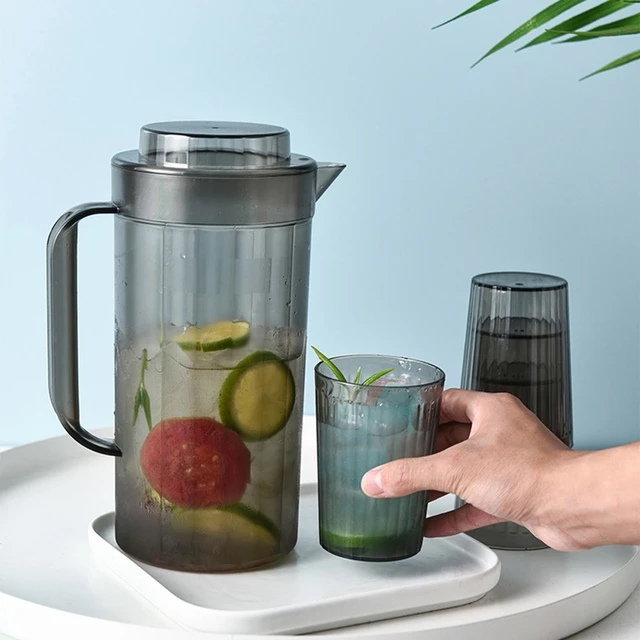  Water Jug, Plastic Jug with Lid Pitcher Juice Jugs