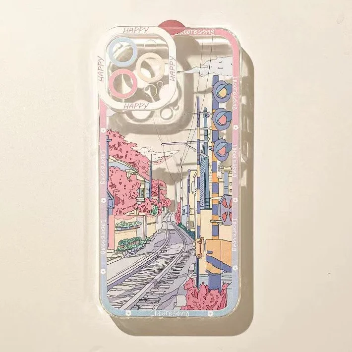 thumbnail image 1 of Anime Scenery Case for OPPO A98 A79 Reno 10 5G 10 Pro Plus 8 11 Pro 11F 5 6 Lite 8T 7Z 8Z 5Z 6Z A58 A78 A38 A1K Landscape Cover, 1 of 5