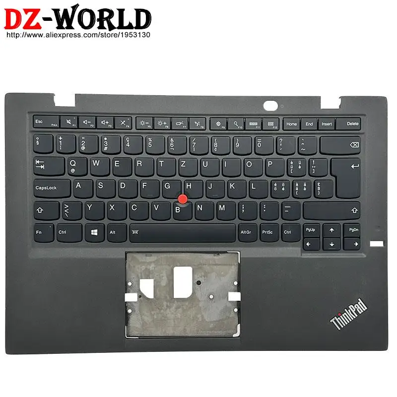 Teclado Retroiluminado com Palmrest Case Superior c Capa Lenovo Thinkpad x1 Carbono 3ª Geração Laptop jp ch cz sk si hu de Tuf Qwertz - Imagem 2