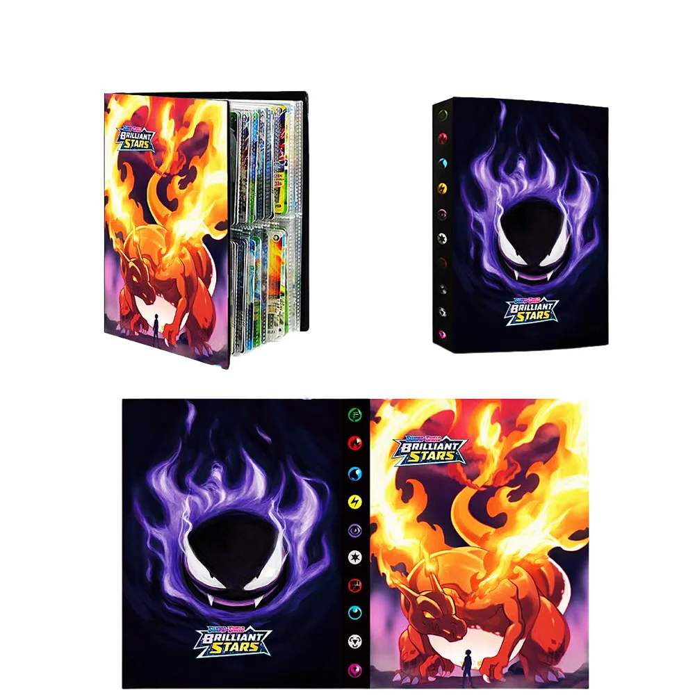 

Album Pokemon Cards Album Book Cartoon Anime New 240PCS Game Card VMAX GX EX Holder Collection Folder Children's Gift Toys