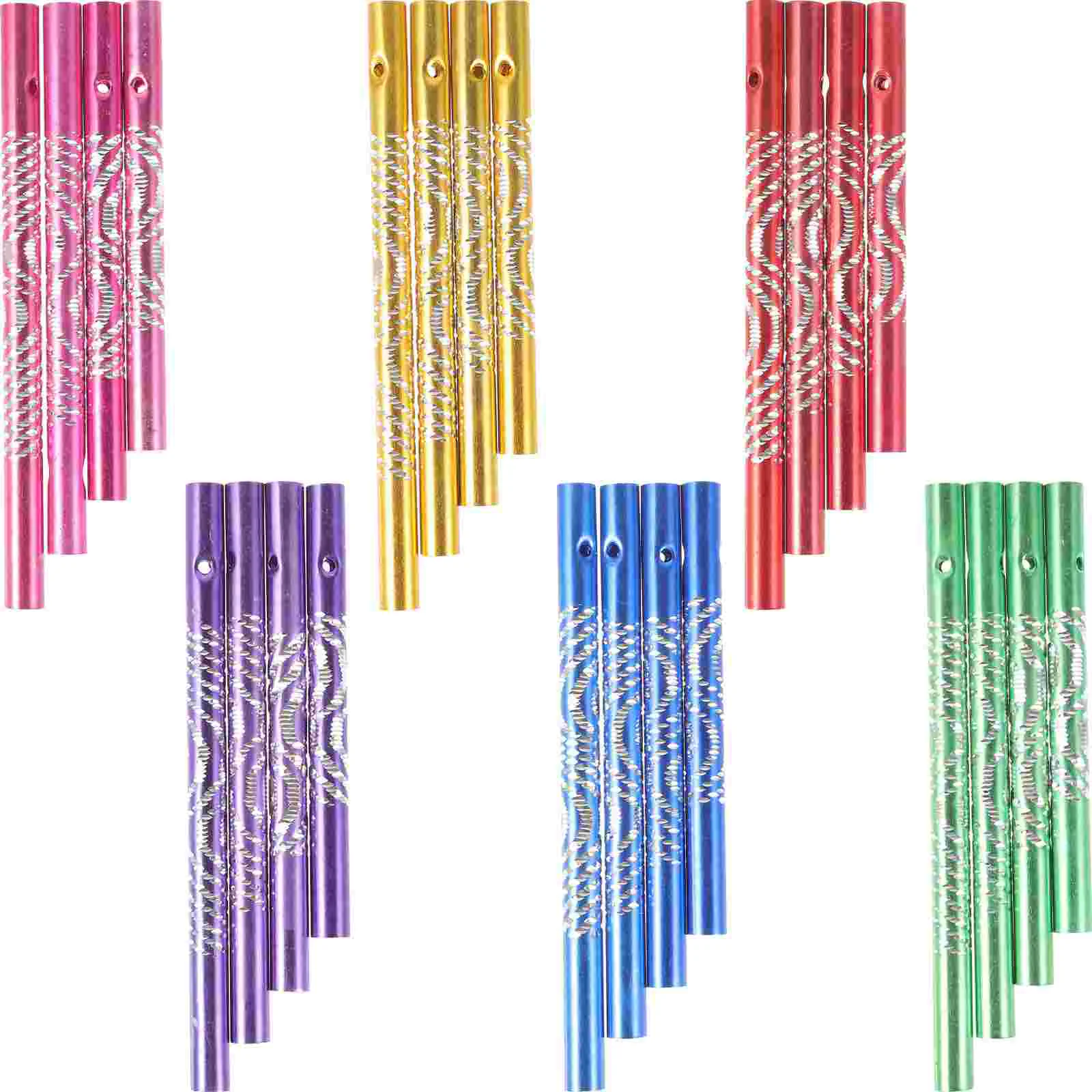 

24 Pcs Wind Bell Tube Chimes Toy Children’s Toys DIY Tubes Replacement Metal Childrens