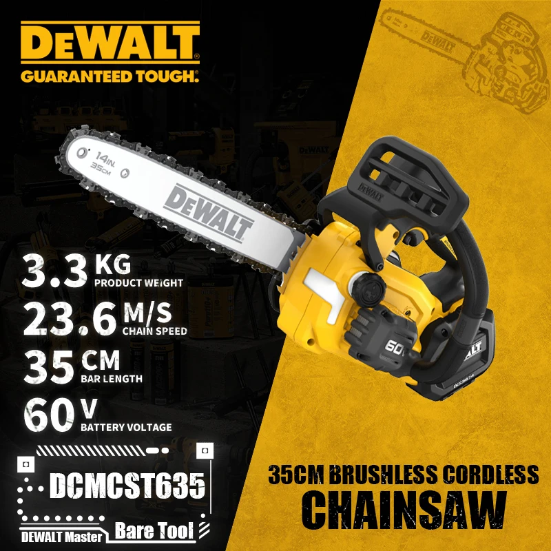 Top Handle Flexvolt Chainsaw Cordless Chainsaw DEWALT 60V MAX