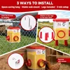 Large Chicken Feeder and Waterer Set 3.1 Gallon/26.4 Pounds, Automatic Chicken Waterer with 4 Cups and 3 Feeder Ports No Waste