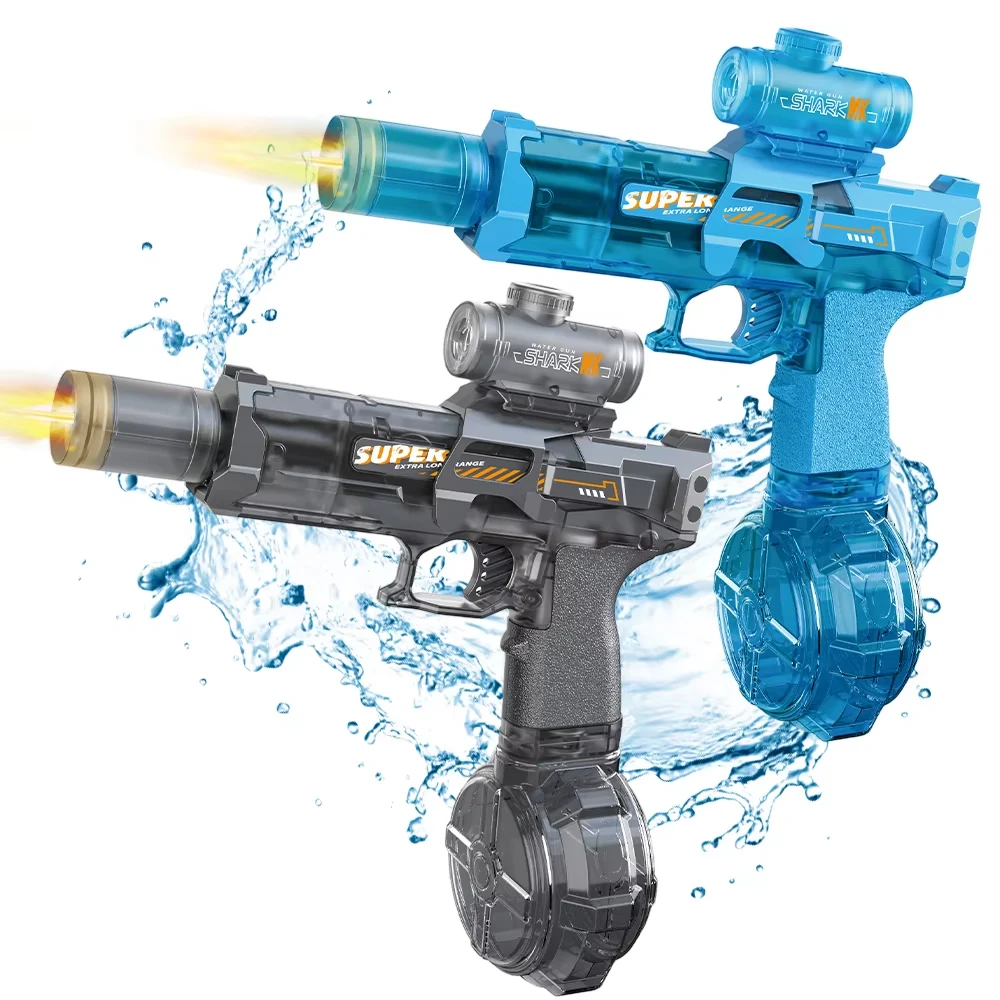 HUIQIBAO Elektrische Puls Wasser Pistole Simulierte Flamme Sensor Licht Vollautomatische Kämpfe Spielzeug Wasser Pistole Outdoor Strand Spielzeug Erwachsene - AliExpress 26