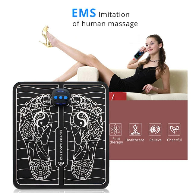 EMS Foot Massager Mat,Foot Stimulator Massager Pad–Improved Circulation and  Pain Plantar Fasciitis R…See more EMS Foot Massager Mat,Foot Stimulator