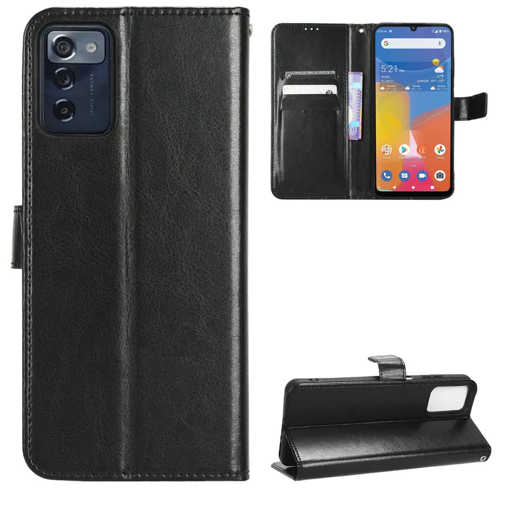 Per Consumer Cellular Zmax 5G Luxury Flip Pu Leather Wallet Lanyard Stand Case Per Consumer Cellular Zmax 5G Zte Z7540 Phone Bag