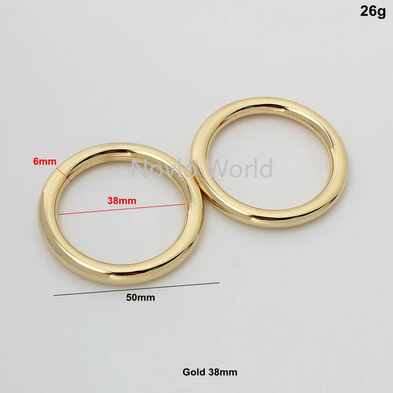 10-50 조각 3 색 30mm 38mm 6.0mm 두꺼운 합금 O 링 애완 동물의 스트랩 커넥터 버클 용접 반지 가방 액세서리