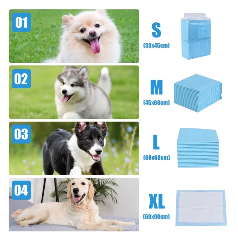 Dog Urine Pad Super Absorbent Pet Disposable Healthy Cleaning Deodorant Kennel Living Room Bedroom Pet Dog Accessories Dia. perc