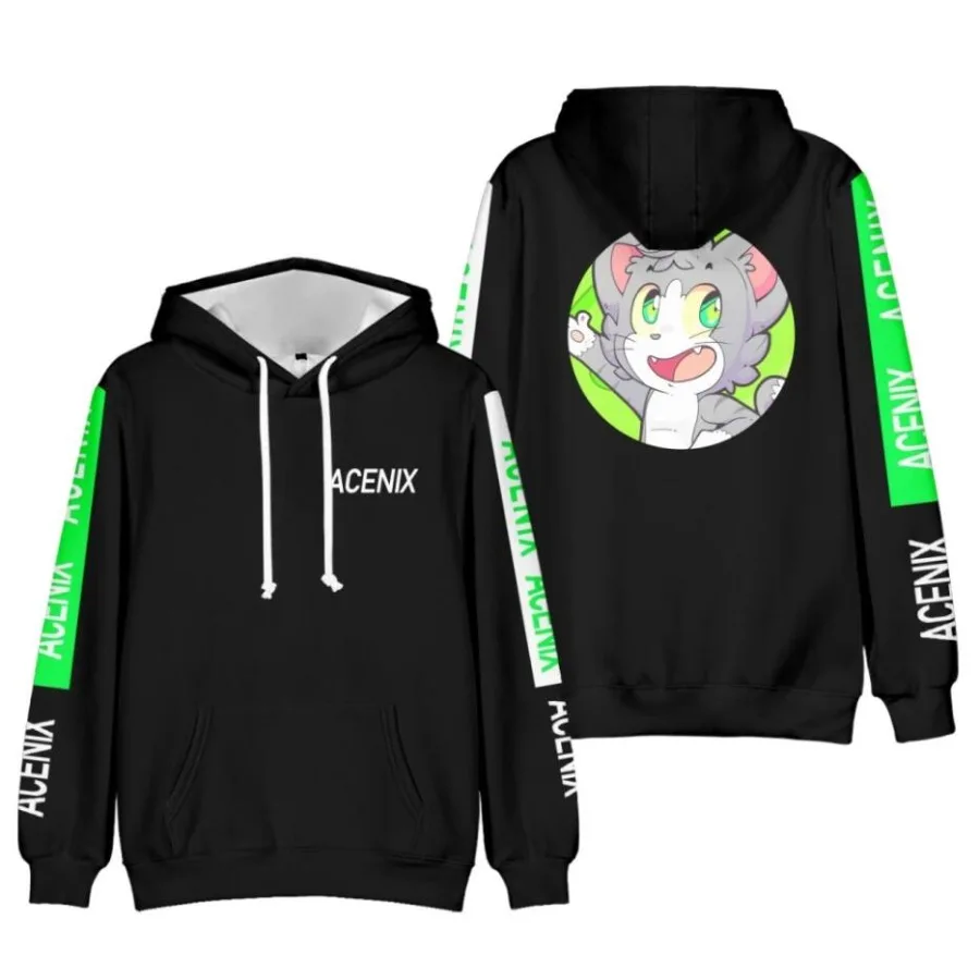 

Толстовка Acenix Merch с 3D принтом для мужчин и женщин, уличный свитшот, пуловер в стиле хип-хоп, верхняя одежда, повседневный спортивный костюм