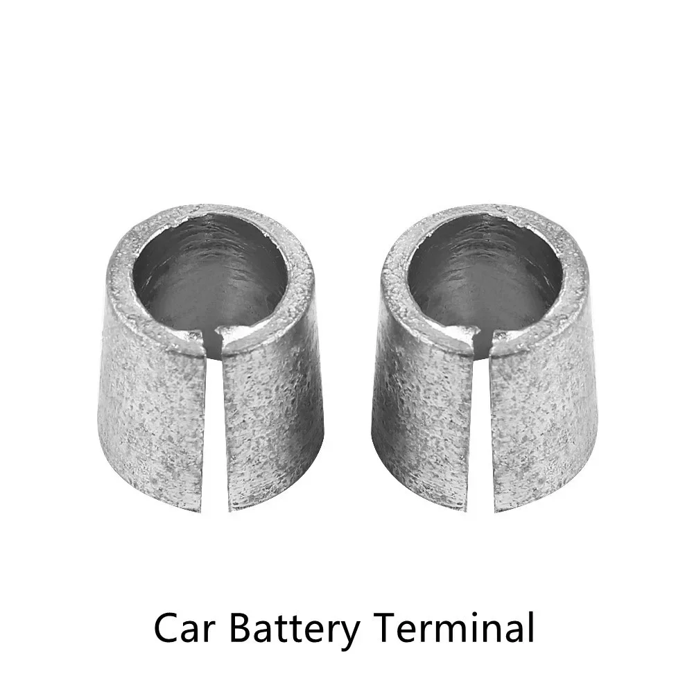 

2pcs Car Battery Terminal Converters Post Adaptors Sleeves Positive Negative Car Battery Post Repair Shim Lead Converters