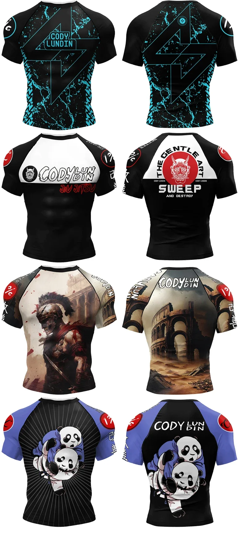 Personalisiertes, beliebtes Design, Sublimationsdruck, Kurzarm, Schwarz, No-Gi BJJ Jiu Jitsu Rashguard, Kampf-BJJ-MMA-Rashguard-Shirts für Herren – Detail 6