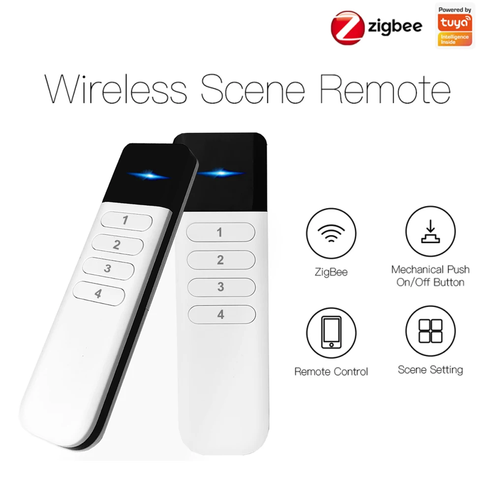 4 Gang 12 Scene Tuya Zigbee Smart Scene Switch Tuya Smart Life App Telecomando Wireless Per Alexa Home Assistant Zigbee2Mqtt